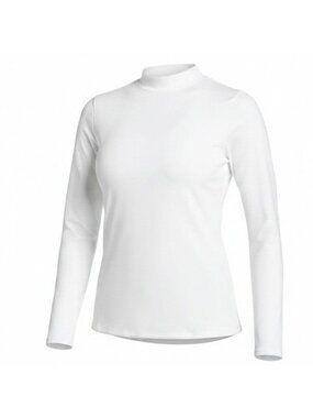 DSG Womens XS Cold Weather Compression Mock Neck Shirt White NEW Athleisure
